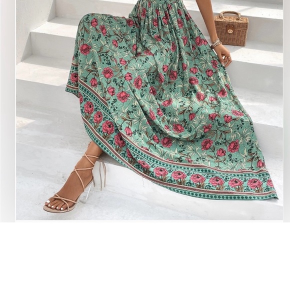 Boho Floral Print Cami Dress - Picture 3 of 3